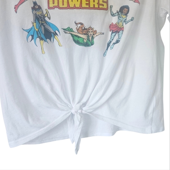 Justice League Womens White Short Sleeve "Super Powers" Graphic Tee, Size M - Picture 4 of 9